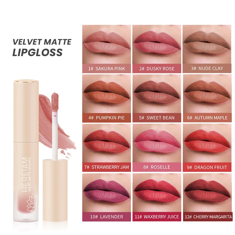 IMAGIC 12-Color Velvet Matte Lip Gloss - LIPOXI