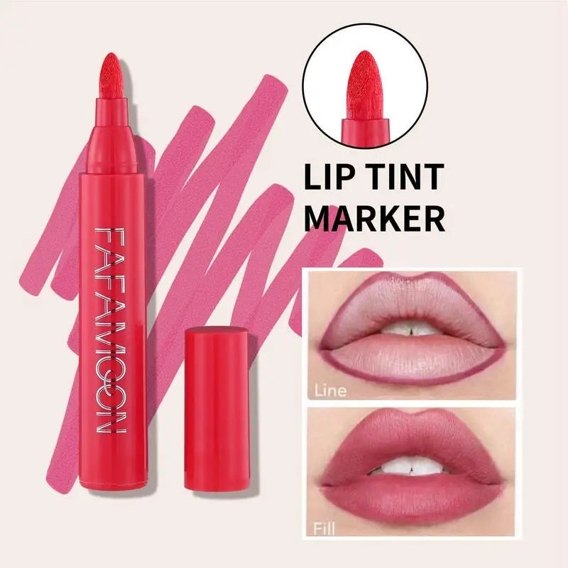 1pcs Lip Marker Stain Pen 2 in 1 Waterproof Matte Makeup - LIPOXI