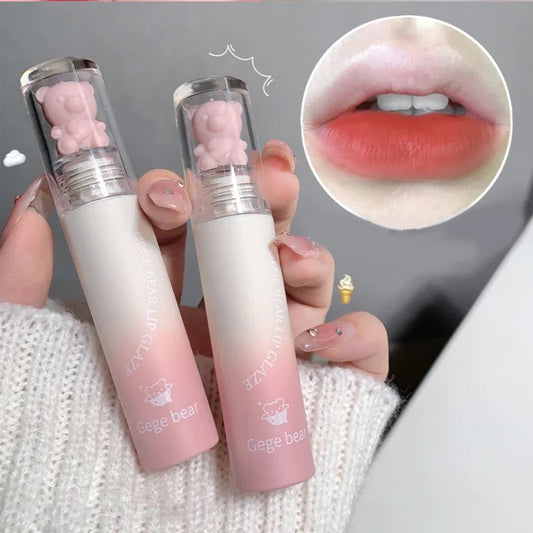 Cute Lip Glaze Girl Chestnut Pink Velvet Lip Gloss Makeup - LIPOXI