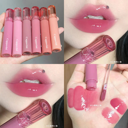 Mirror Jelly Lip Glaze 6 Colors Waterproof Long Lasting Gloss - LIPOXI