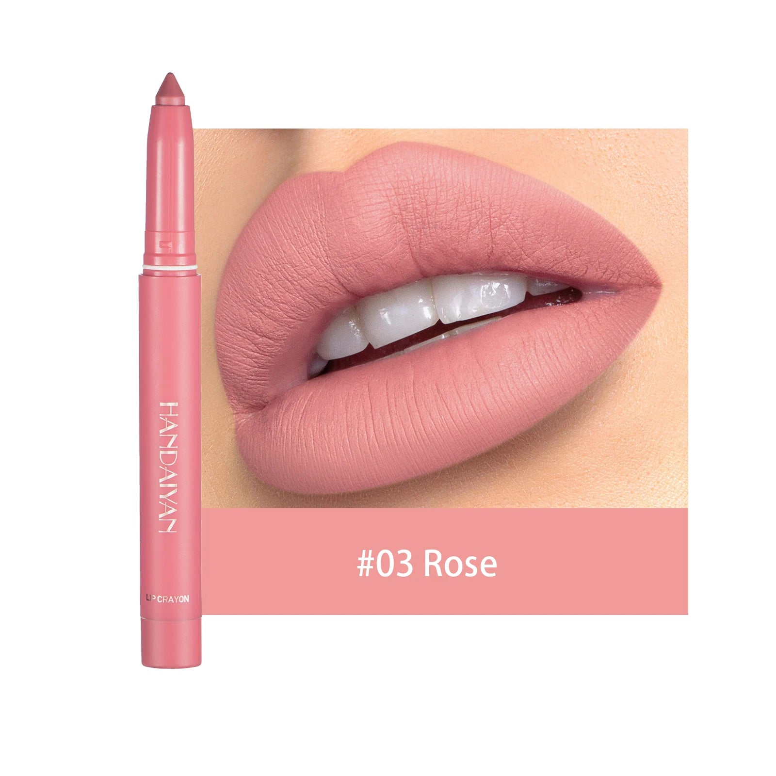 HANDAIYAN 12 Colors Crayon Lipstick High Pigment Matte Lip Liner - LIPOXI