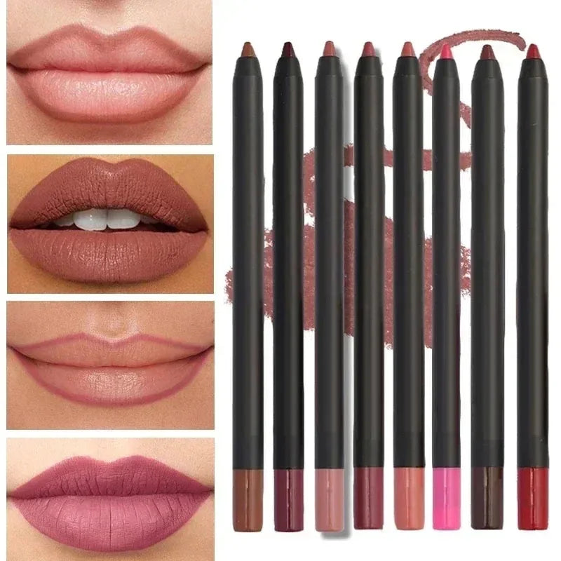 1PC Lipliner Pencil Lip Makeup Sexy Red Matte Contour - LIPOXI