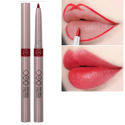 Nude Brown Lip Liner Pencil Lipstick Matte Waterproof Beauty - LIPOXI