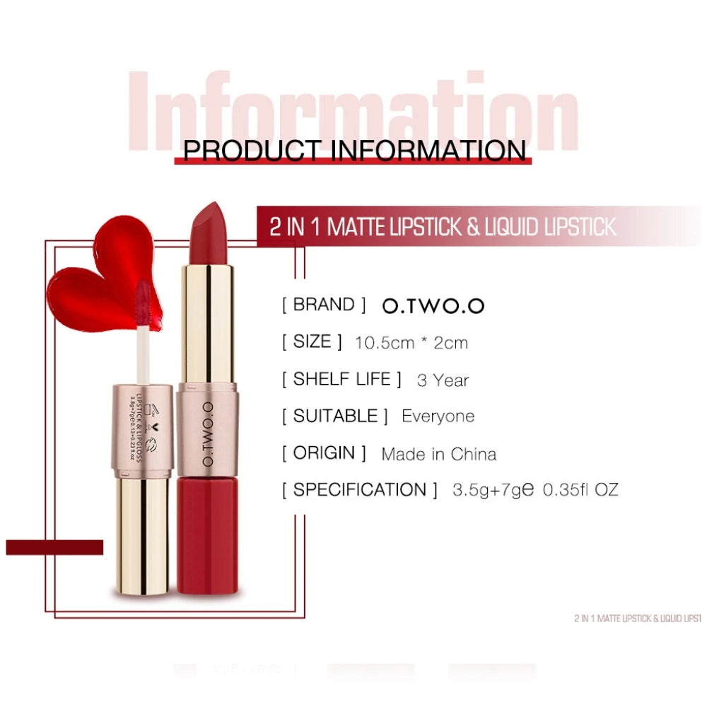 O.TWO.O Dual-Effect Lipstick - LIPOXI