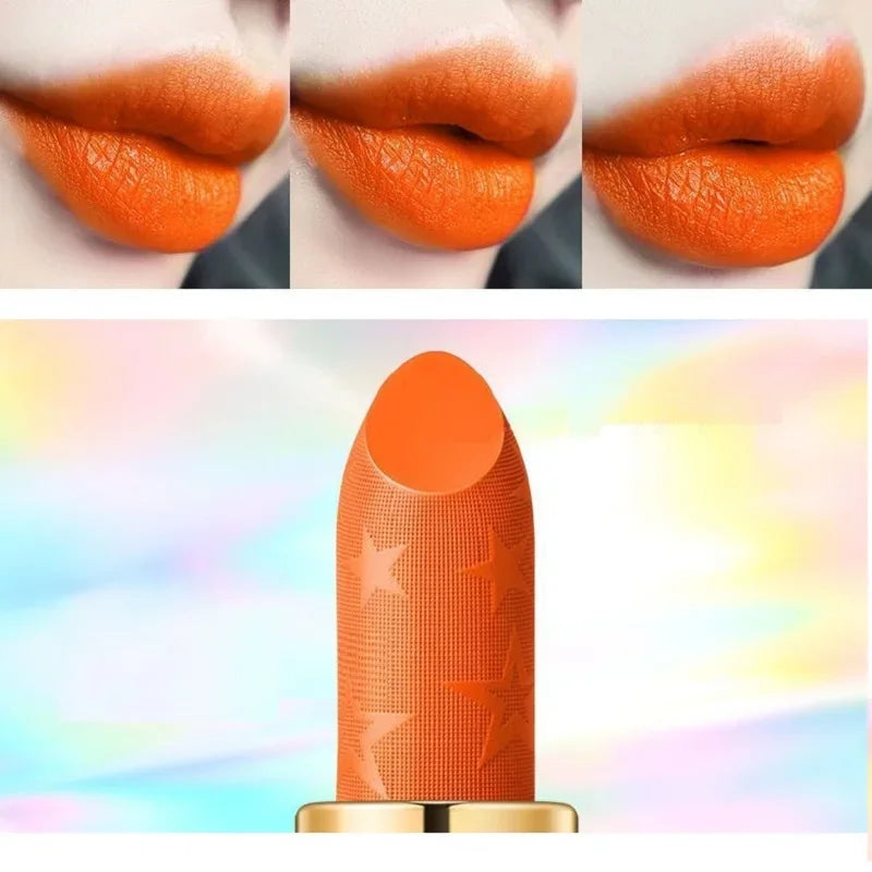 Orange Lipstick Waterproof Long Lasting Matte Makeup Velvet Tint - LIPOXI