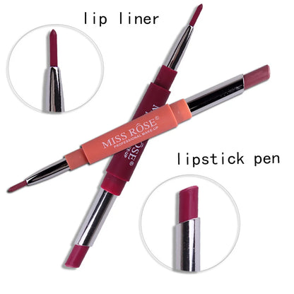 1PC 8 Colors Double Opening Lipstick Matte Waterproof Tools - LIPOXI