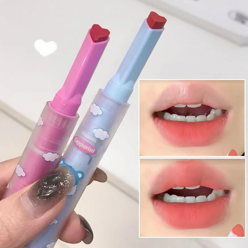 6 Colors Heart-shaped Velvet Lipstick Waterproof Matte Pen - LIPOXI