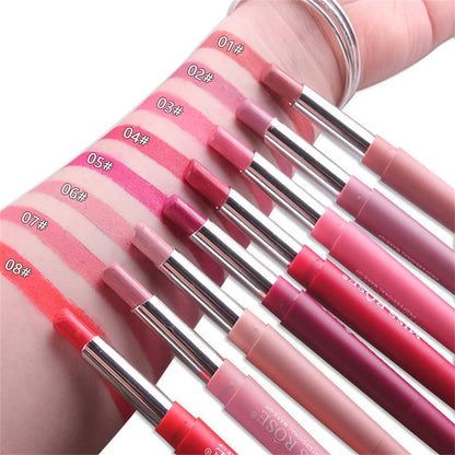 1PC 8 Colors Double Opening Lipstick Matte Waterproof Tools - LIPOXI