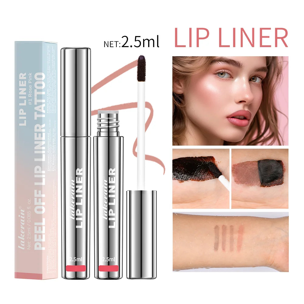 1/4PCS Peel Off Lip Liner Waterproof Long Lasting Formula - LIPOXI