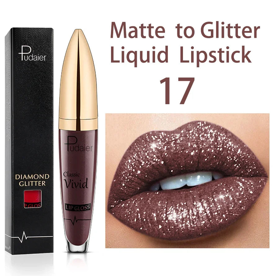 18 Colors Glitter Lip Gloss - LIPOXI