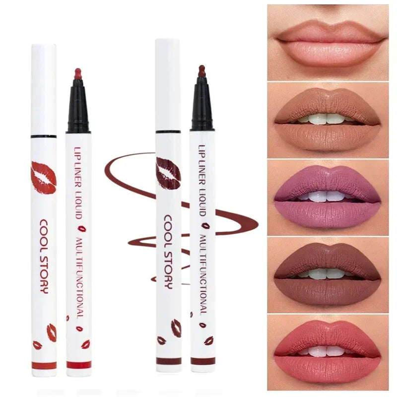 Matte Soft Lip Liner Liquid Lipliner Pencil Long Lasting - LIPOXI