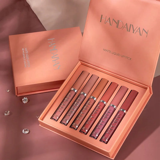 HANDAIYAN Set of 6 NonStick Cup Liquid Lipstick Gift Box - LIPOXI