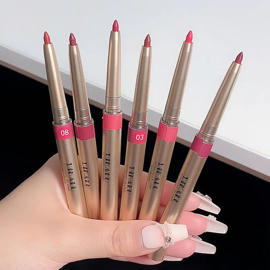 Auto Rotate Red Lip Liner Pencil Long Lasting Korean Makeup - LIPOXI