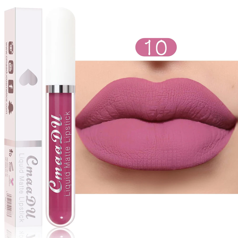 CmaaDu 18 Matte Mist Lip Glaze Long-lasting Lip Gloss - LIPOXI