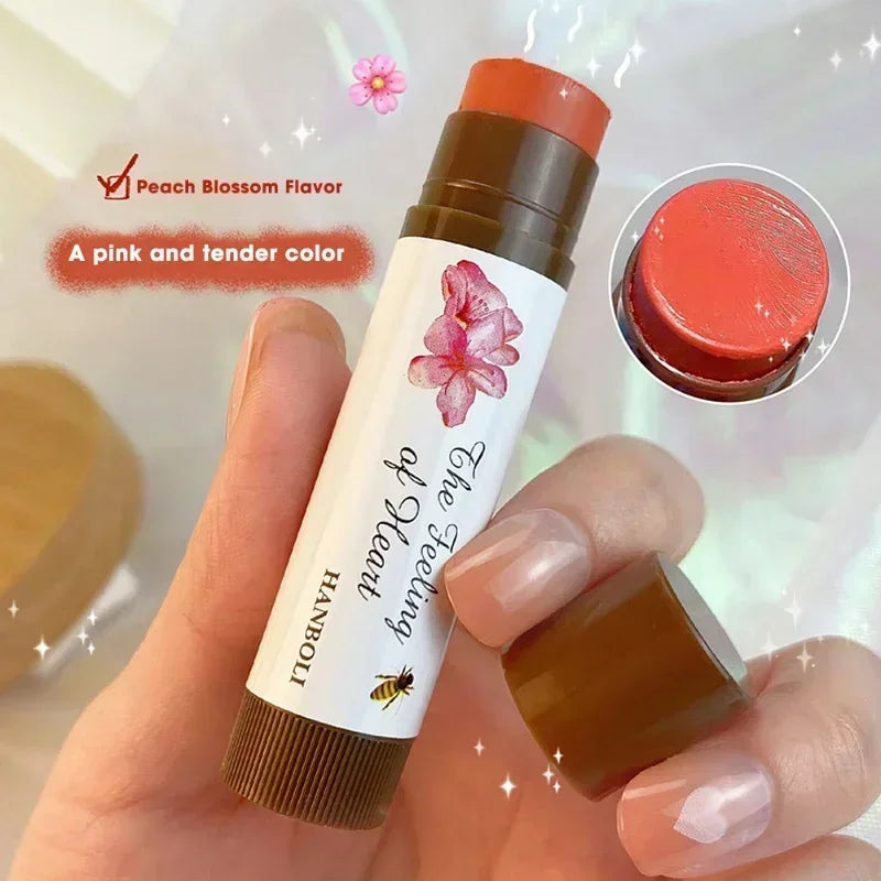 New Moisturizing Colored Lip Balm Cute Fruit Tint Peach Red - LIPOXI