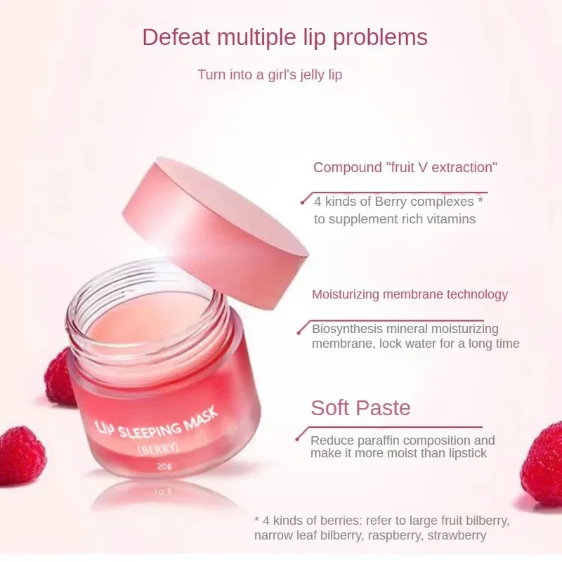 Strawberry Infused Lip Sleep Mask - LIPOXI