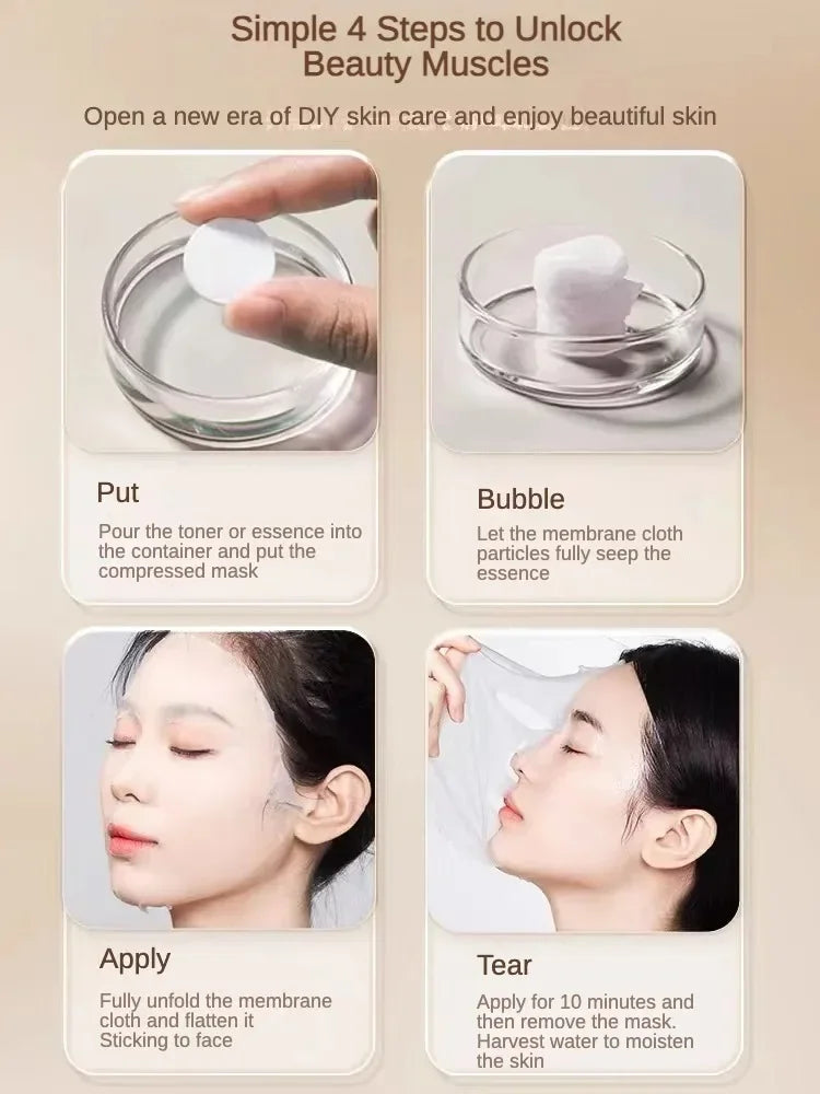 Hydrating DIY Compressed Cotton Mask Paper - LIPOXI