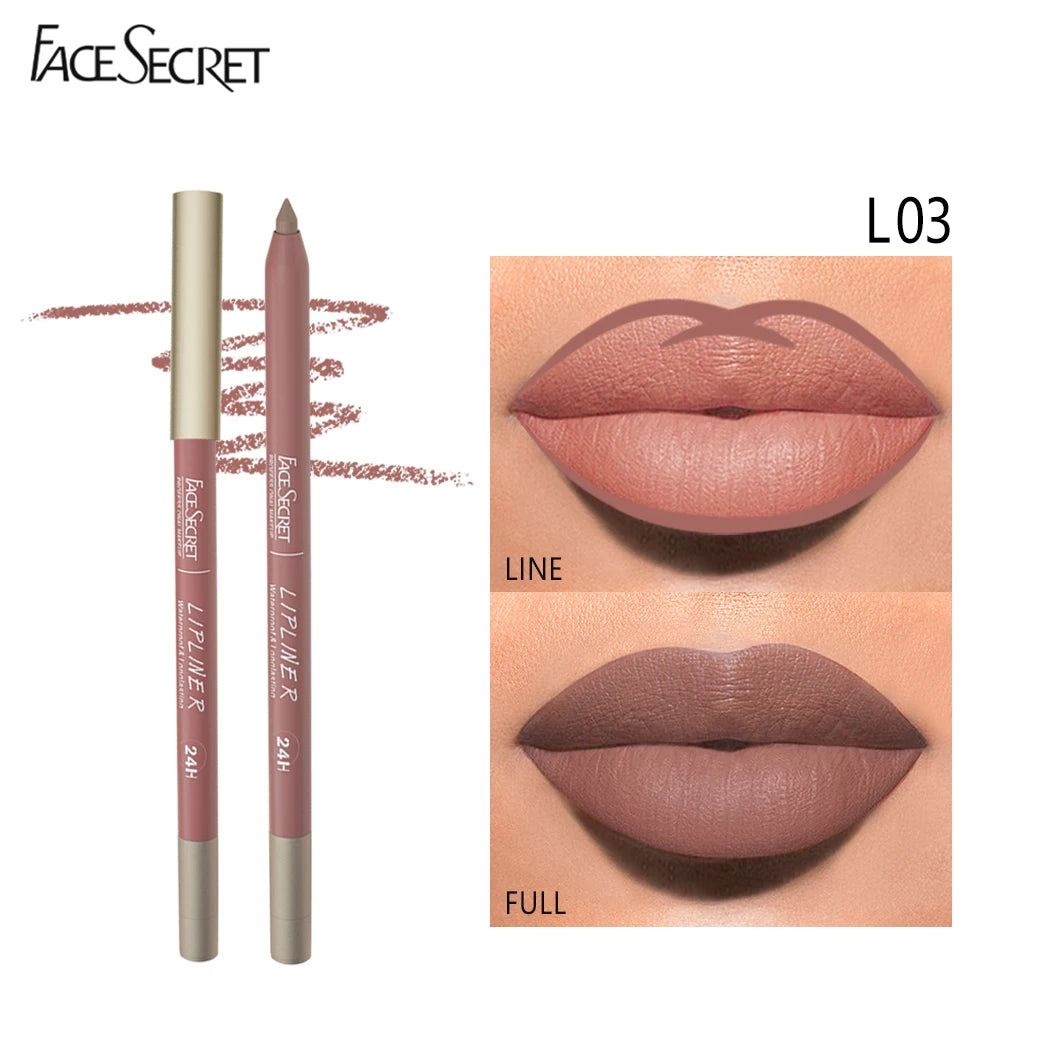 Face Secret 12 Color Lipliner Waterproof LongLasting Velvet Matte - LIPOXI