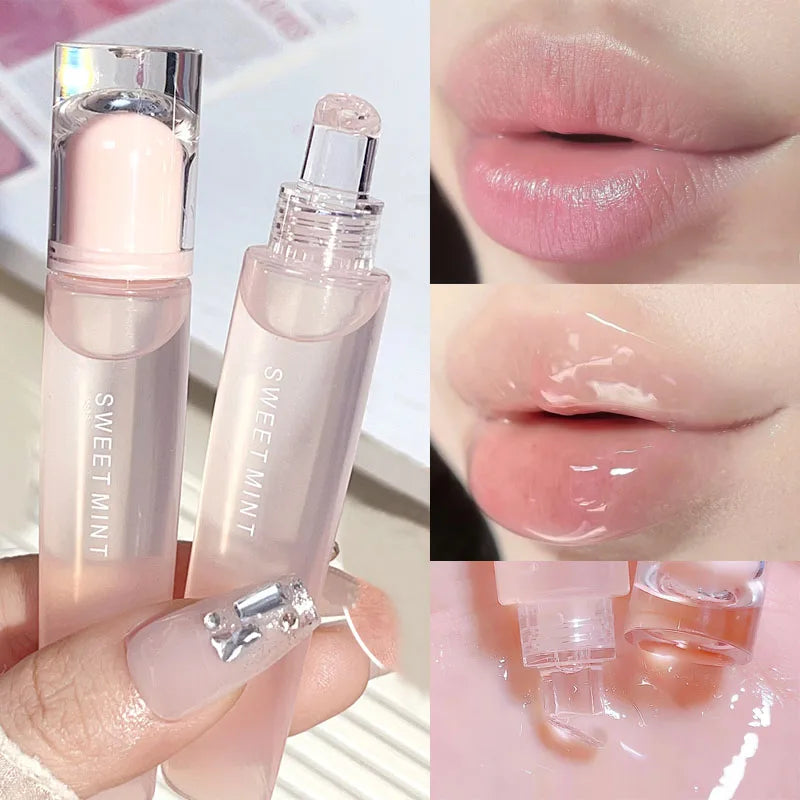 Transparent Jelly Lip Gloss Makeup Lasting Moisturizing Lip Oil - LIPOXI