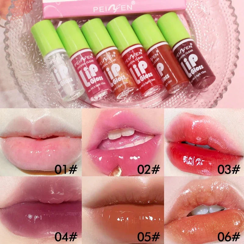 6pcs Set Cheap Korean Makeup Lip Oil Lipsticks Gloss Pack - LIPOXI