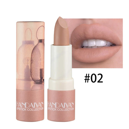 Rose Pink Nude Matte Velvet Lipstick Waterproof Beauty Makeup - LIPOXI