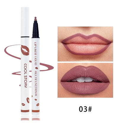 Natural Lipstick Pen Matte Soft Lip Liner Quick Drying - LIPOXI