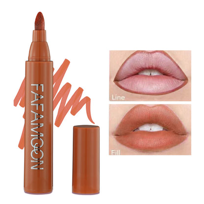 1pcs Lip Marker Stain Pen 2 in 1 Waterproof Matte Makeup - LIPOXI