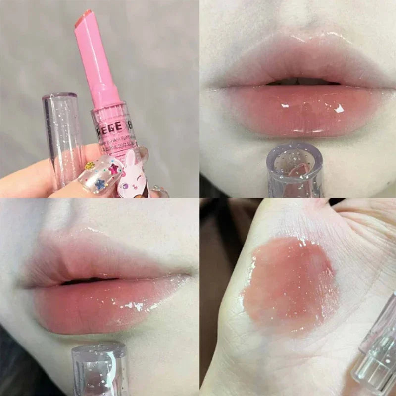 Korean Heart-Shaped Glitter Lip Gloss - LIPOXI