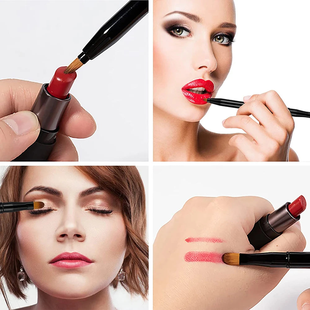 Dual-Use Retractable Lip & Eye Makeup Brush