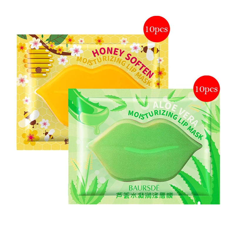 20pcs Cherry Aloe Honey Collagen Lip Masks - LIPOXI