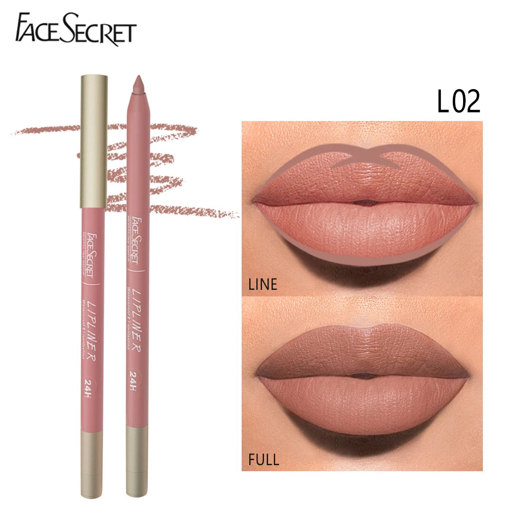 Face Secret 12 Color Lipliner Waterproof LongLasting Velvet Matte - LIPOXI