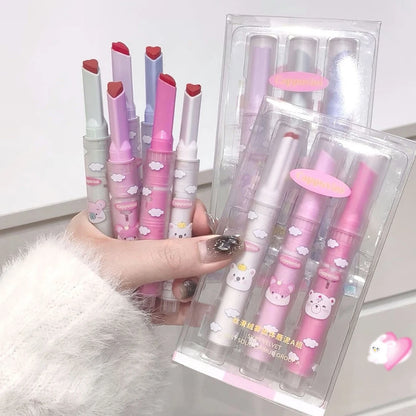 6 Colors Heart-shaped Velvet Lipstick Waterproof Matte Pen - LIPOXI