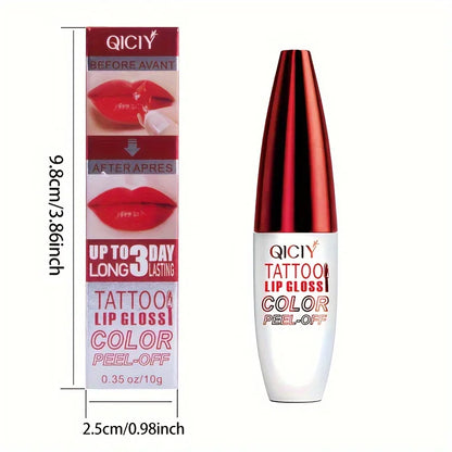 QICY Tattoo Lip Gloss Peel-Off Long-Lasting Moisturizing - LIPOXI