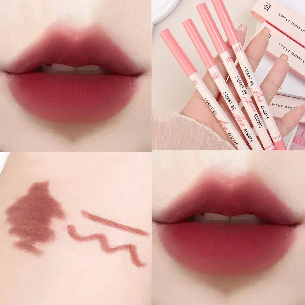 Nude Pink Lip Liner Pencil Waterproof Lasting Smooth Contour - LIPOXI