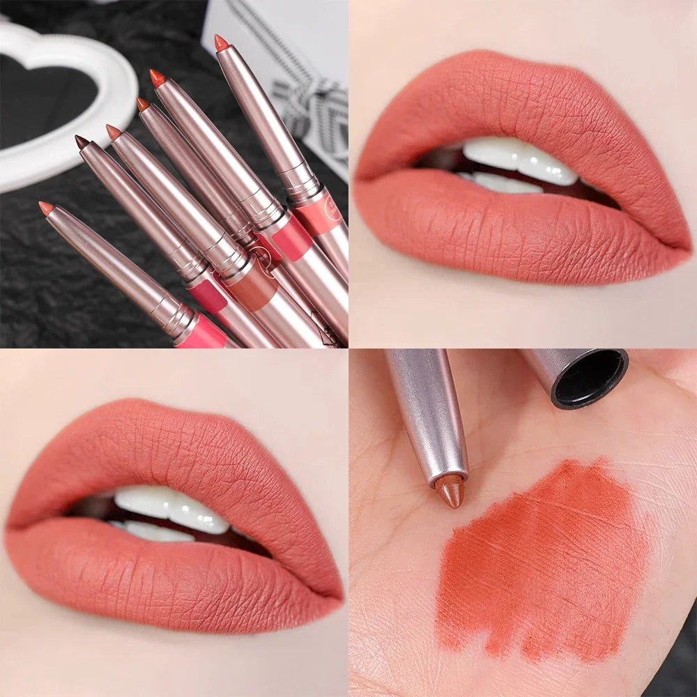 Double-Headed Matte Lip Liner Lipstick Pen Waterproof Velvet - LIPOXI