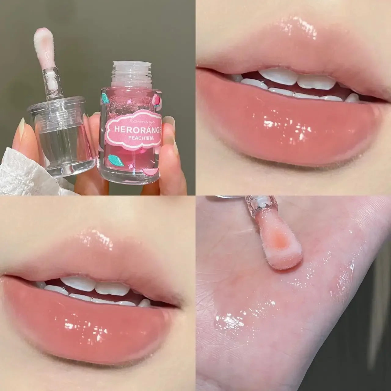 Fruit Lip Oil Lip Plumper Crystal Jelly Transparent Lip Gloss - LIPOXI