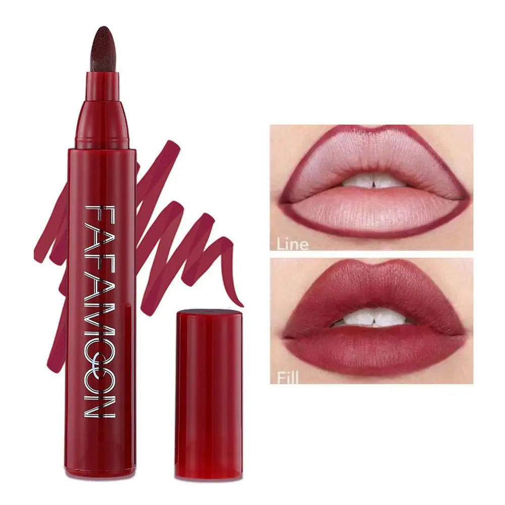 1pcs Lip Marker Stain Pen 2 in 1 Waterproof Matte Makeup - LIPOXI