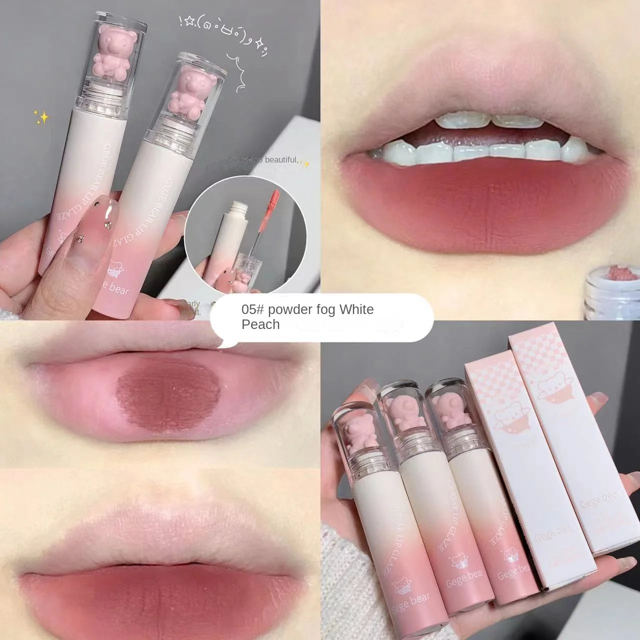 Gege Bear Velvet Mist Lip Glaze - LIPOXI