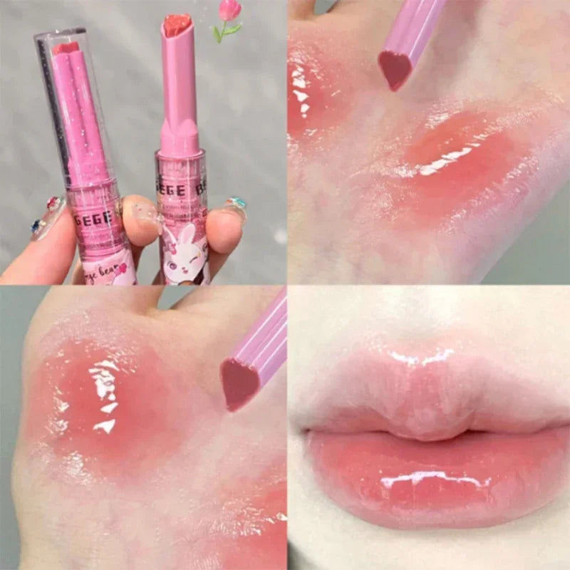 Korean Heart-Shaped Glitter Lip Gloss - LIPOXI