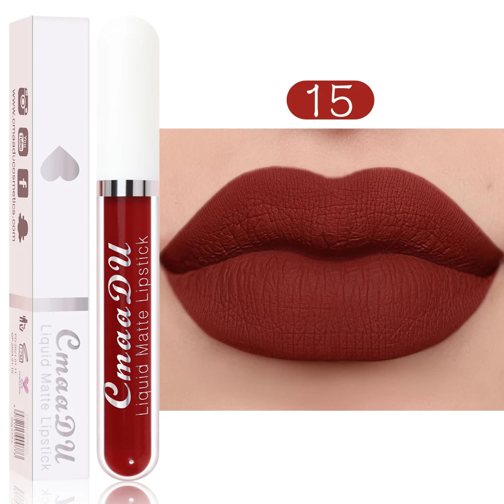 CmaaDu 18 Matte Mist Lip Glaze Long-lasting Lip Gloss - LIPOXI