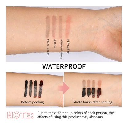 4 Colors Peel Off Lip Liner Waterproof Long Lasting Pencil - LIPOXI