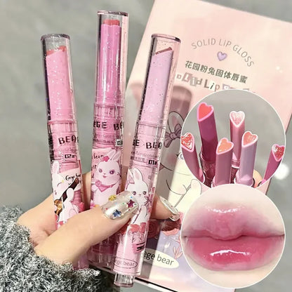 Korean Heart-Shaped Glitter Lip Gloss - LIPOXI