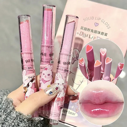 Korean Heart-Shaped Glitter Lip Gloss - LIPOXI