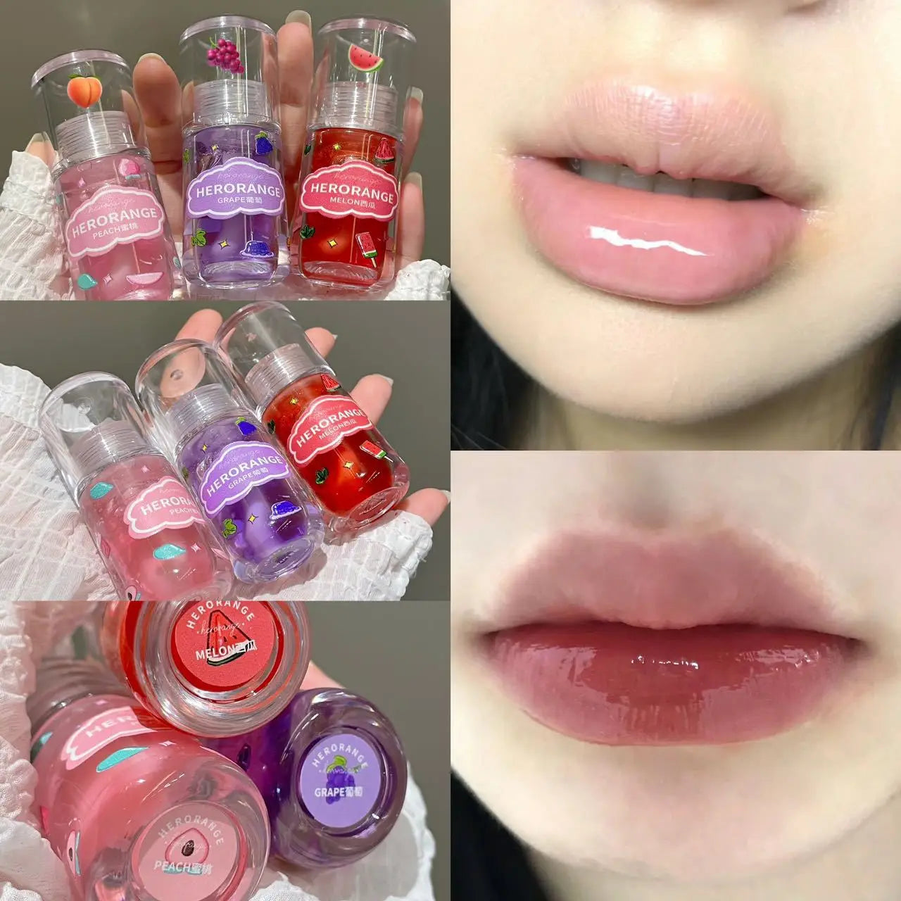 Fruit Lip Oil Lip Plumper Crystal Jelly Transparent Lip Gloss - LIPOXI