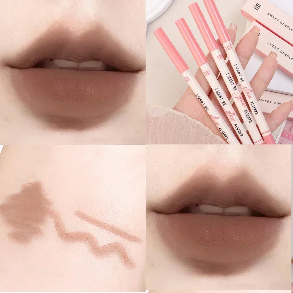 Nude Pink Lip Liner Pencil Waterproof Lasting Smooth Contour - LIPOXI