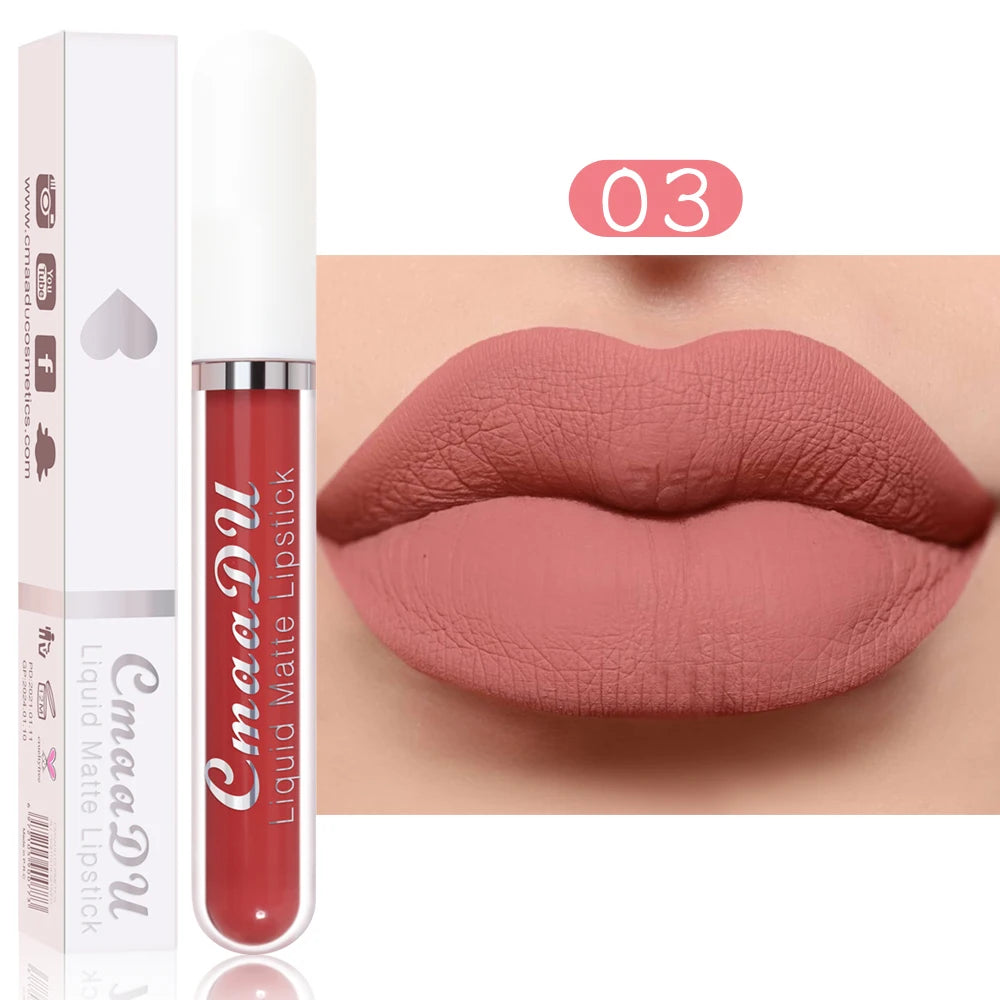 CmaaDu 18 Matte Mist Lip Glaze Long-lasting Lip Gloss - LIPOXI