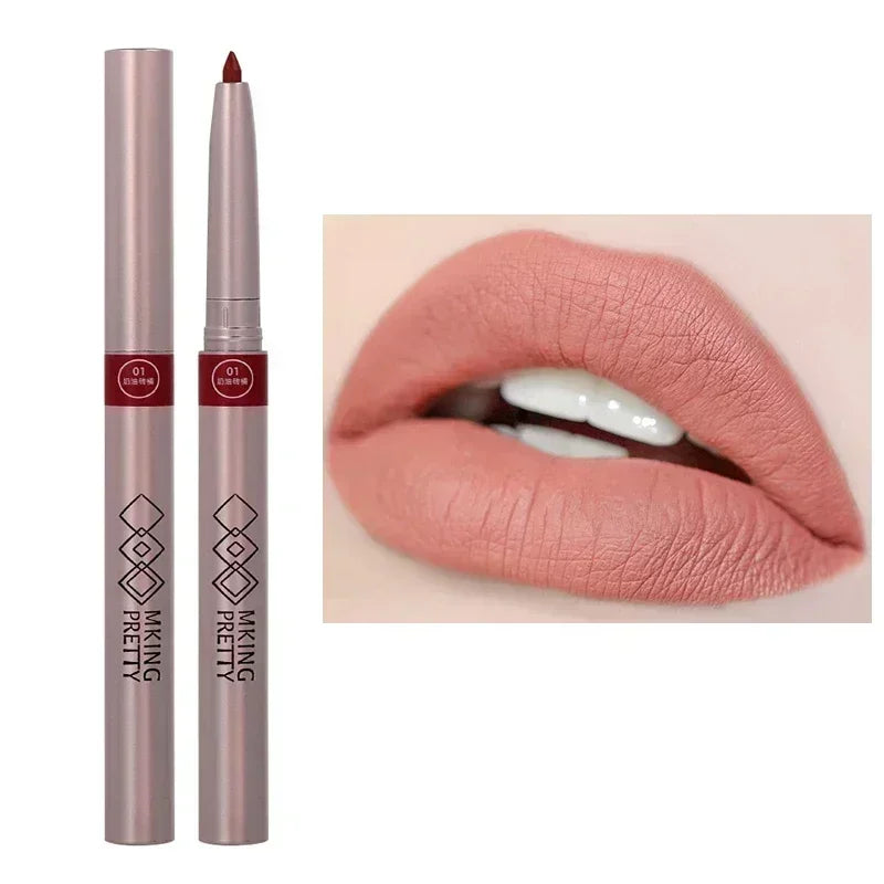 Nude Brown Lipliner Pen Waterproof Sexy Red Matte Makeup - LIPOXI