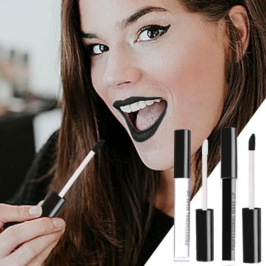 Bold Black & White Halloween Lipstick - LIPOXI