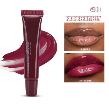 1pcs Soft Tube Mirror Lip Gloss Lip Oil Nude Brown Beauty - LIPOXI