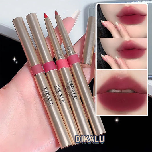 Auto Rotate Red Lip Liner Pencil Long Lasting Korean Makeup - LIPOXI